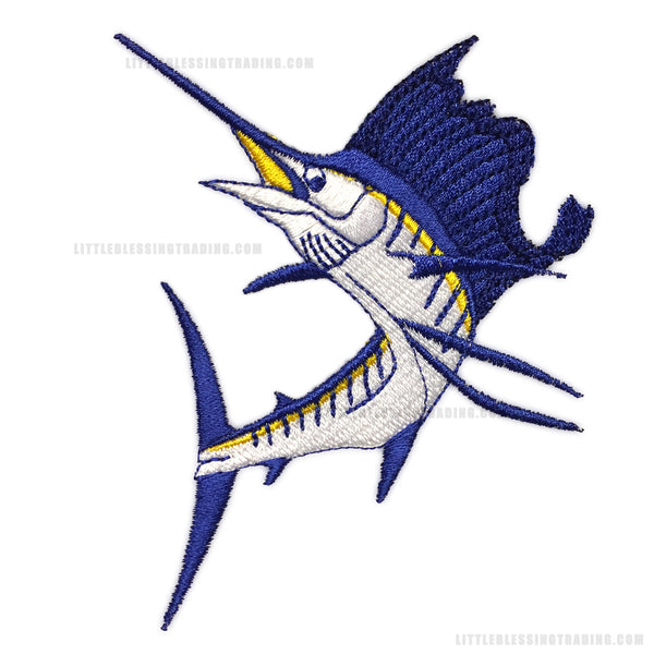 Sailfish Embroidery Design